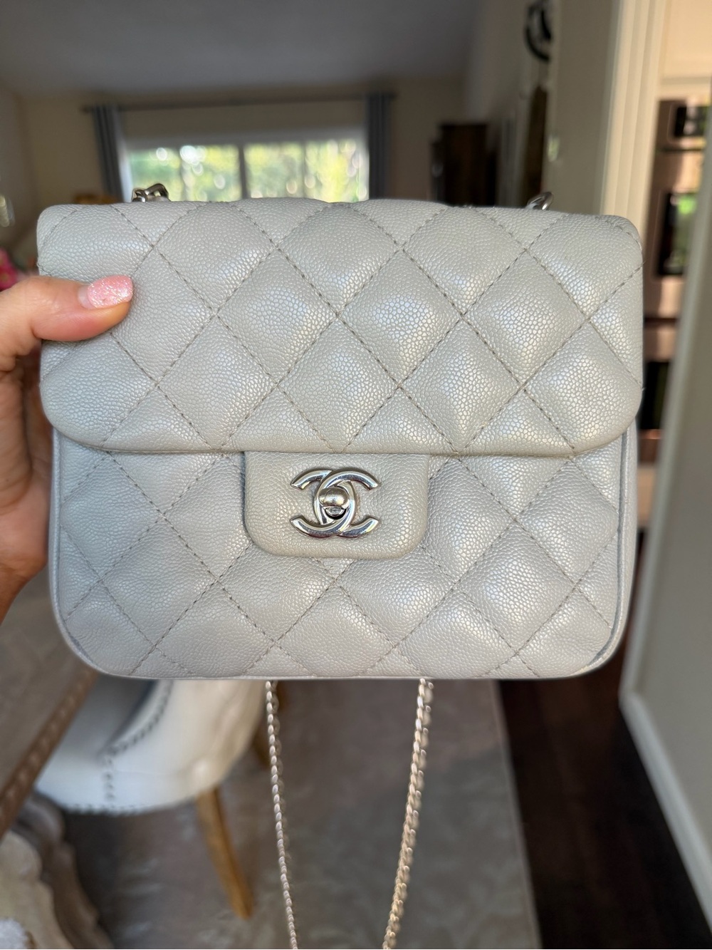 Chanel Urban Companion size Small in Light Gray